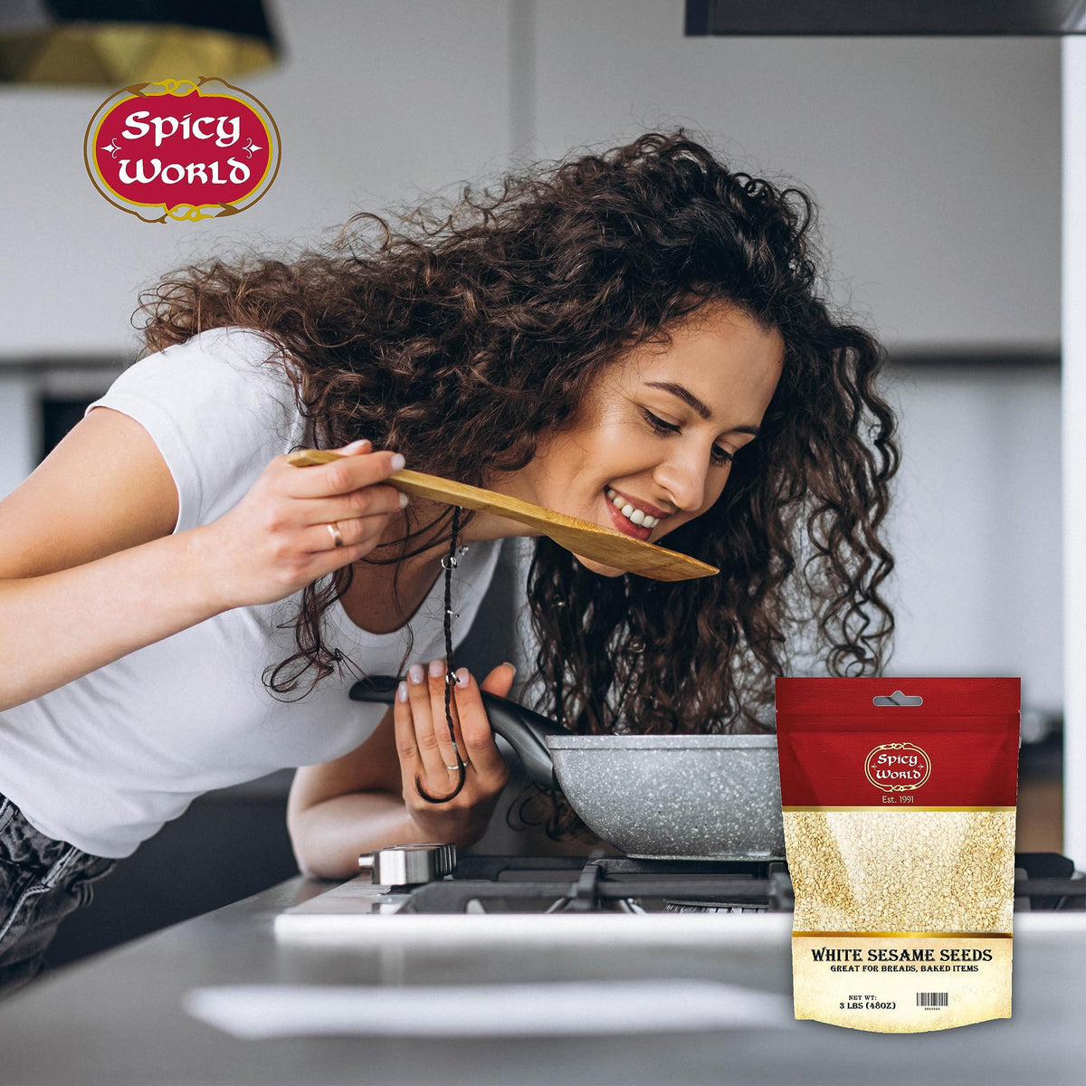 Spicy World white sesame seeds ideal for homemade sesame oil