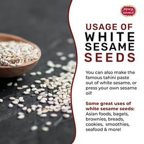 Spicy World white sesame seeds for tahini paste preparation