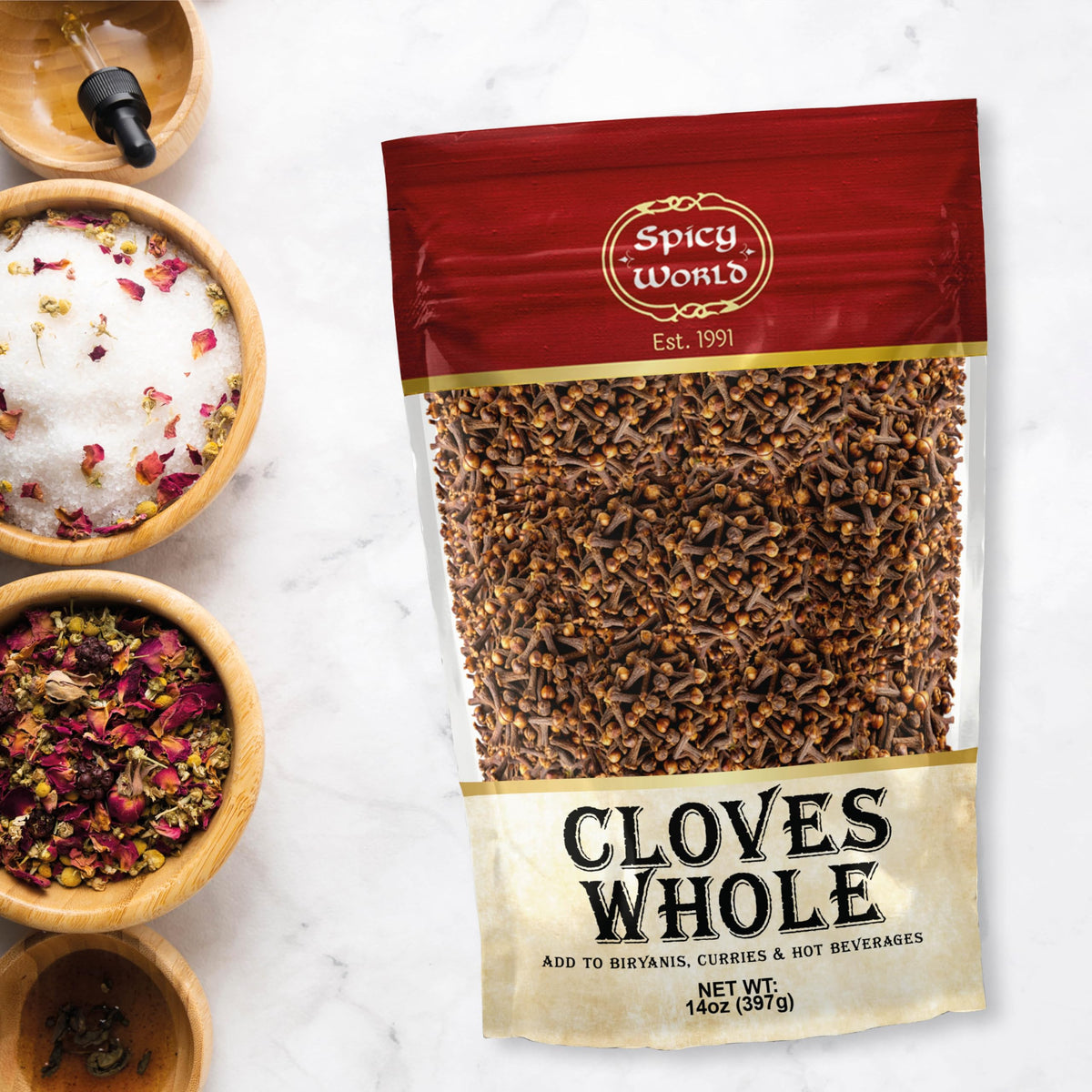 Spicy World whole cloves in cooking ideas demonstrate versatility.