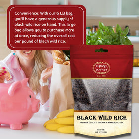 Spicy World Minnesota Grown Black Wild Rice served as pilaf