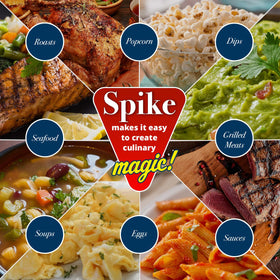 Kitchen counter with Spike Original Seasoning Salt jar ready to season