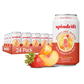 Spindrift Berry Belli-no cans showcase real fruit flavor for refreshing hydration.