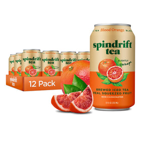 Spindrift Blood Orange Black Tea can with real fruit juice for a refreshing sip
