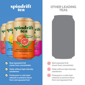Spindrift Brewed Iced Tea Blood Orange Black Tea can, bright citrus flavor for everyday sipping.