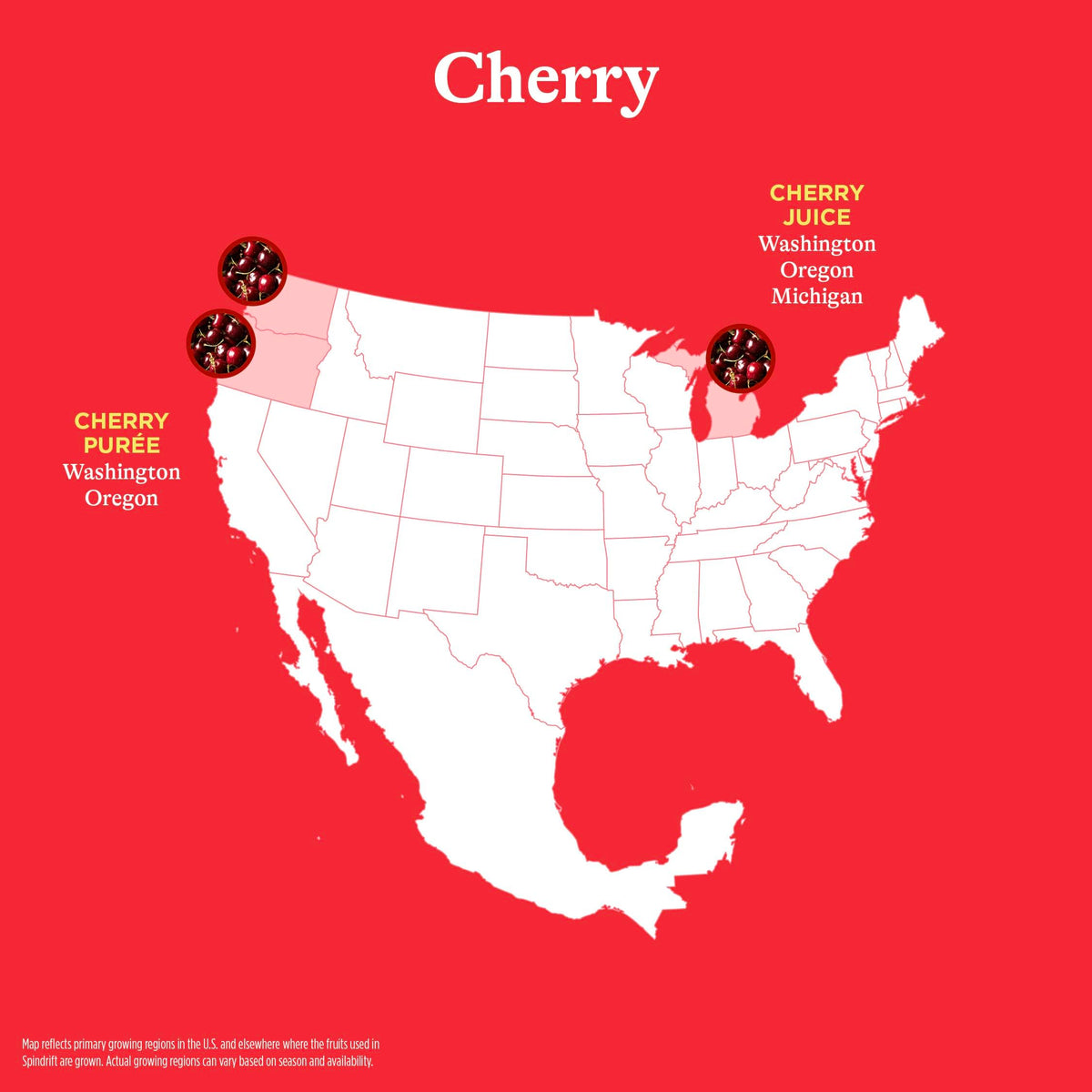 Spindrift Cherry can showcases real fruit, a refreshing low-calorie choice.