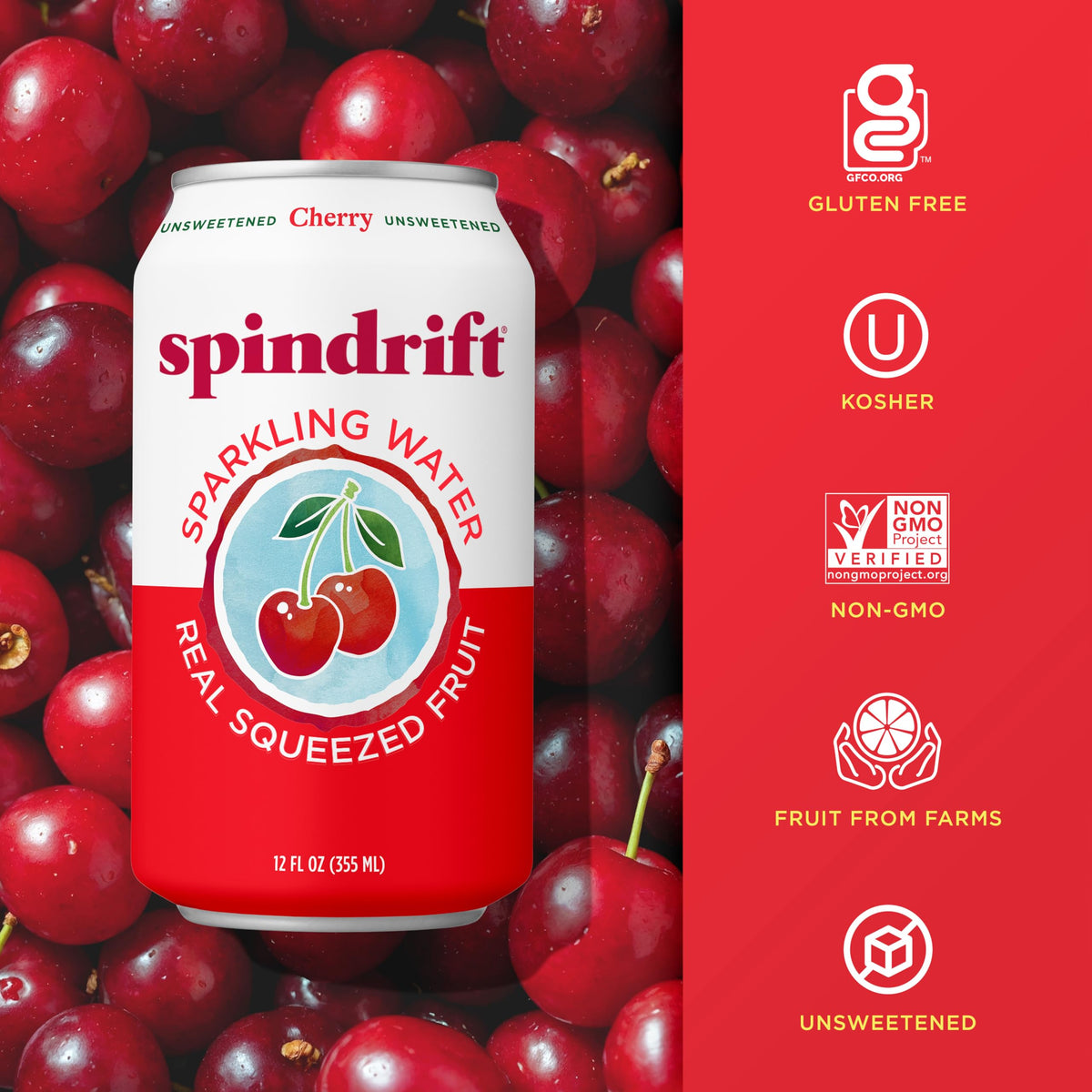 Spindrift Cherry as a versatile mixer for mocktails and cocktails.
