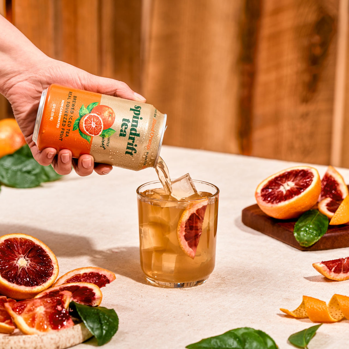 Spindrift fruit juice swirls showcase natural flavor blending