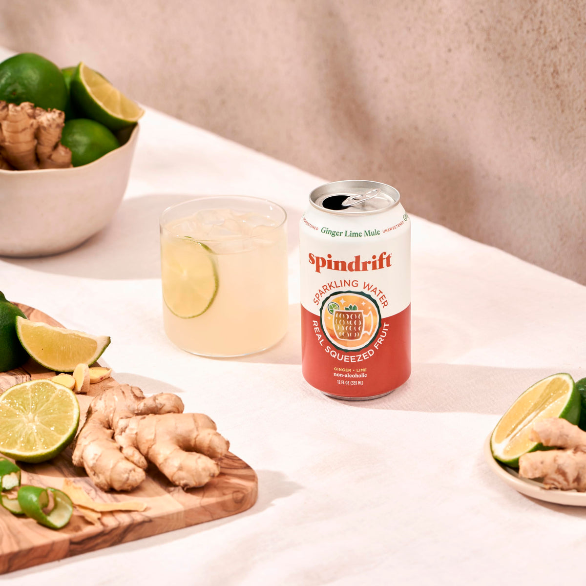 Spindrift Ginger Lime Mule pack 24 for convenient group refreshment.