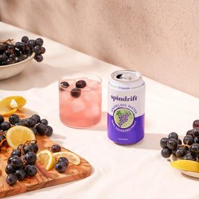 Spindrift Grapeade 24-pack display for convenient home and store use
