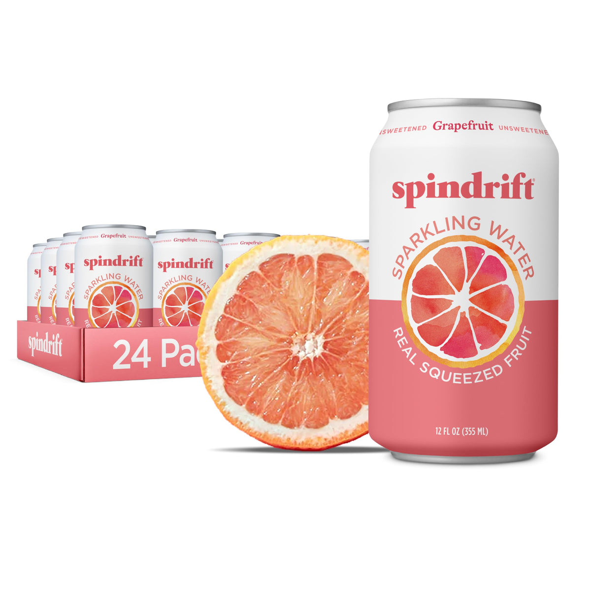 Spindrift Grapefruit Sparkling Water 24-pack for easy refreshment anywhere