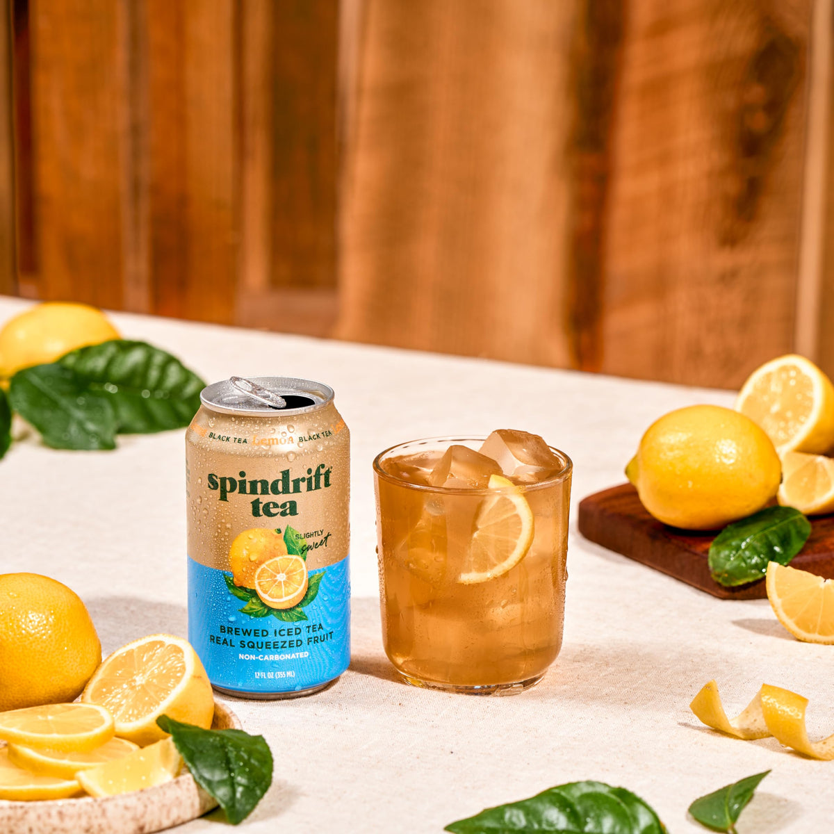 Spindrift Lemon Black Tea snack-pairing suggests light pairing options for enjoyable moments.