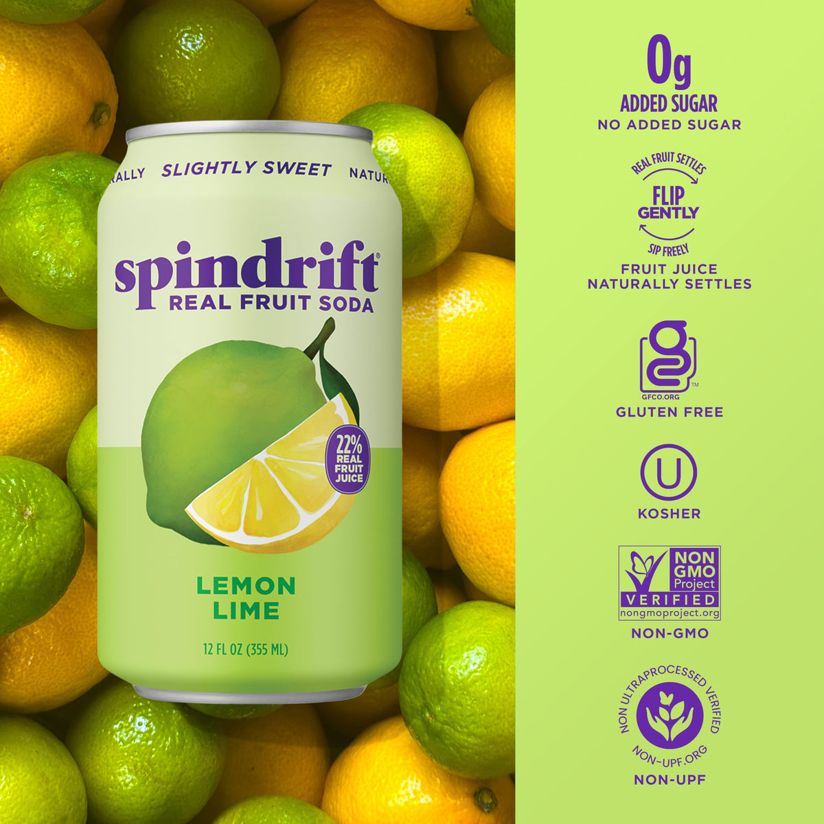 Spindrift Lemon Lime glass with ice emphasizes refreshing chill and smooth finish.