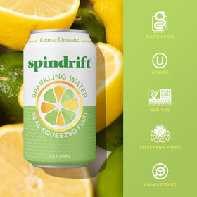 Spindrift Lemon Limeade 24-pack on shelf for easy stocking