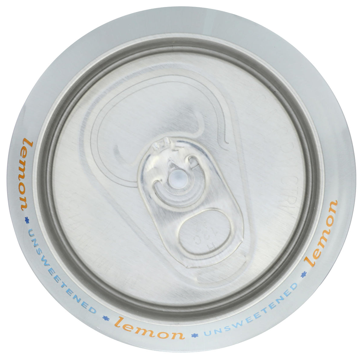 Lemon slice beside the can suggests versatile pairing with meals.