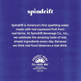 Spindrift lightly carbonated bubbles closeup conveys crisp, fuller flavor.
