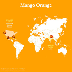 Spindrift Mango Orange can side view showing 7% juice and low calories