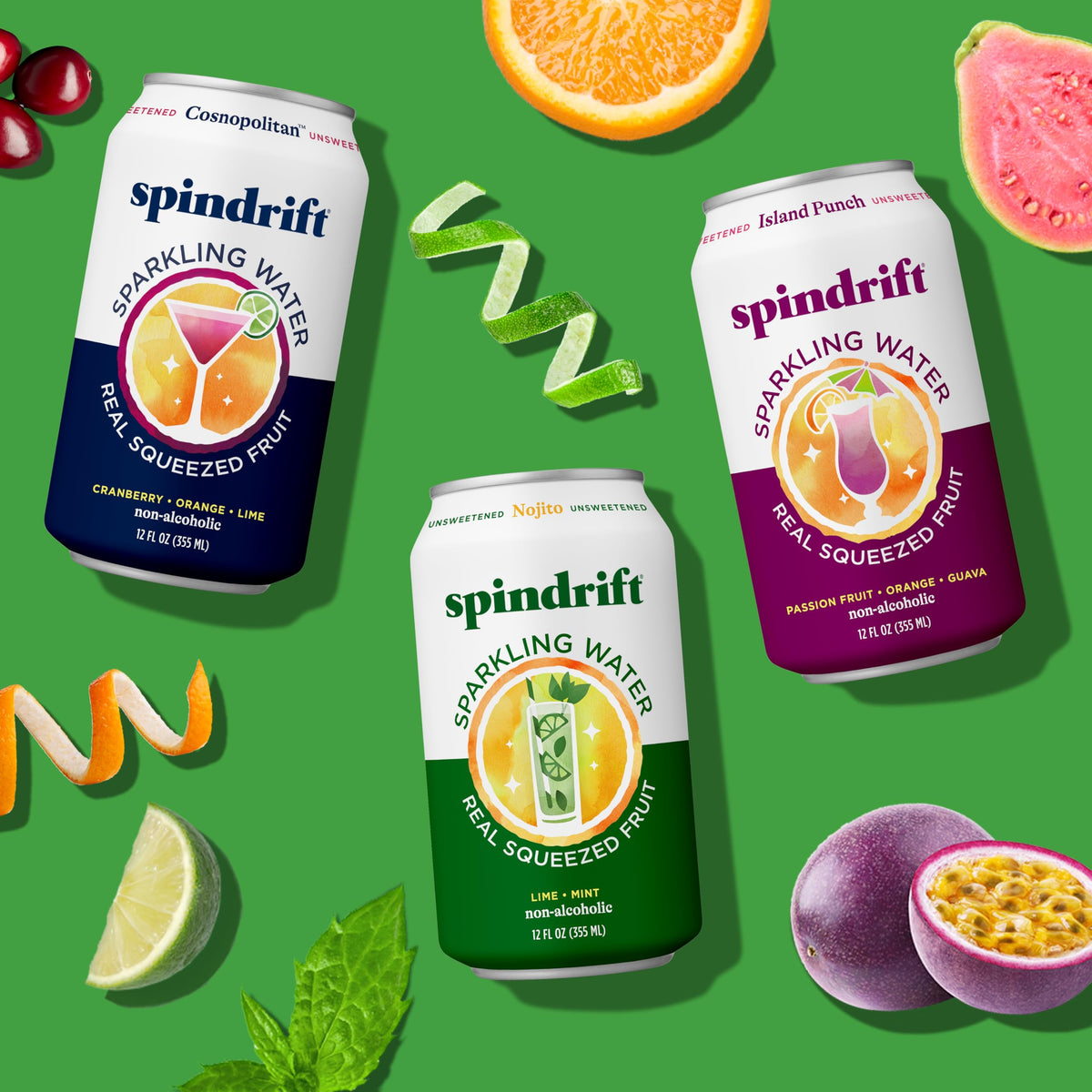 Spindrift mocktail box display 24 cans suitable for casual gatherings
