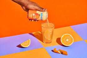 Spindrift Orange Cream Float glass hero capturing sparkling, creamy texture ideal for sipping