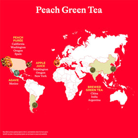Spindrift Peach Green Tea can emphasizing clean ingredients and light sweetness