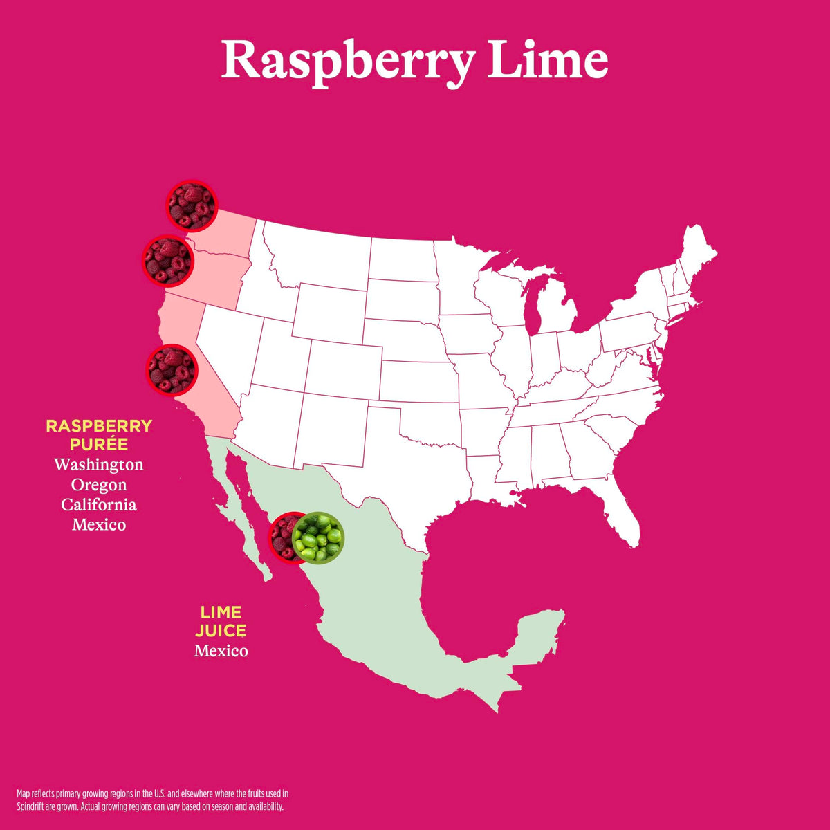 Spindrift Raspberry Lime can nutrition panel visible, 9 calories per can