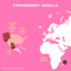 Spindrift Strawberry Shortcake pour into glass highlights natural, lightly carbonated refreshment