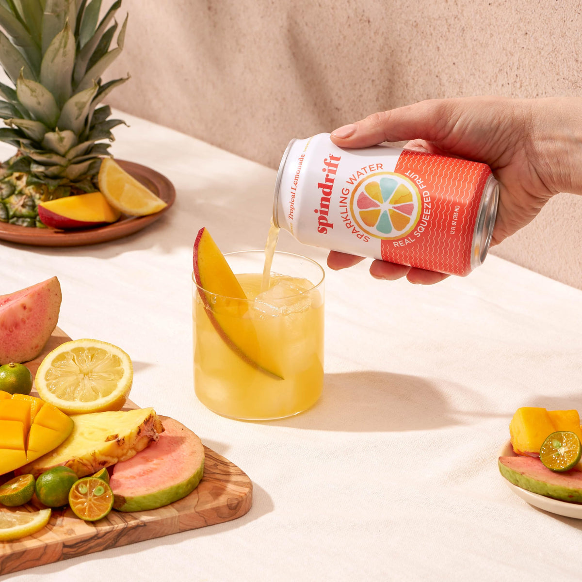 Spindrift Tropical Lemonade never from concentrate and unsweetened
