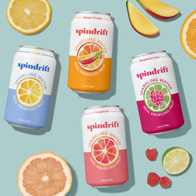 Spindrift Grapefruit can features real fruit for a bright thirst-quencher