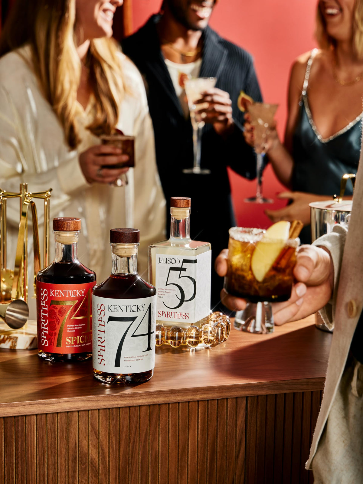 Women-founded Spiritless brand in bourbon country highlighting social sipping.