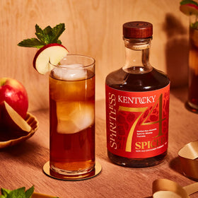 Spiritless Kentucky 74 Spiced spice-notes closeup hints at authentic flavor mix.