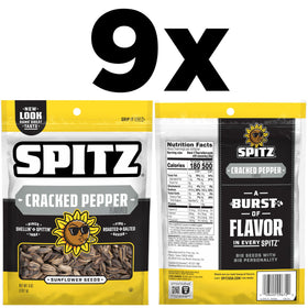 Close up of Spitz cracked pepper seeds with bold seasoning and crunchy texture