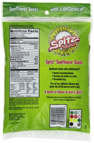Spitz Cracked Pepper Sunflower Seeds 6oz bag adds a peppery kick.