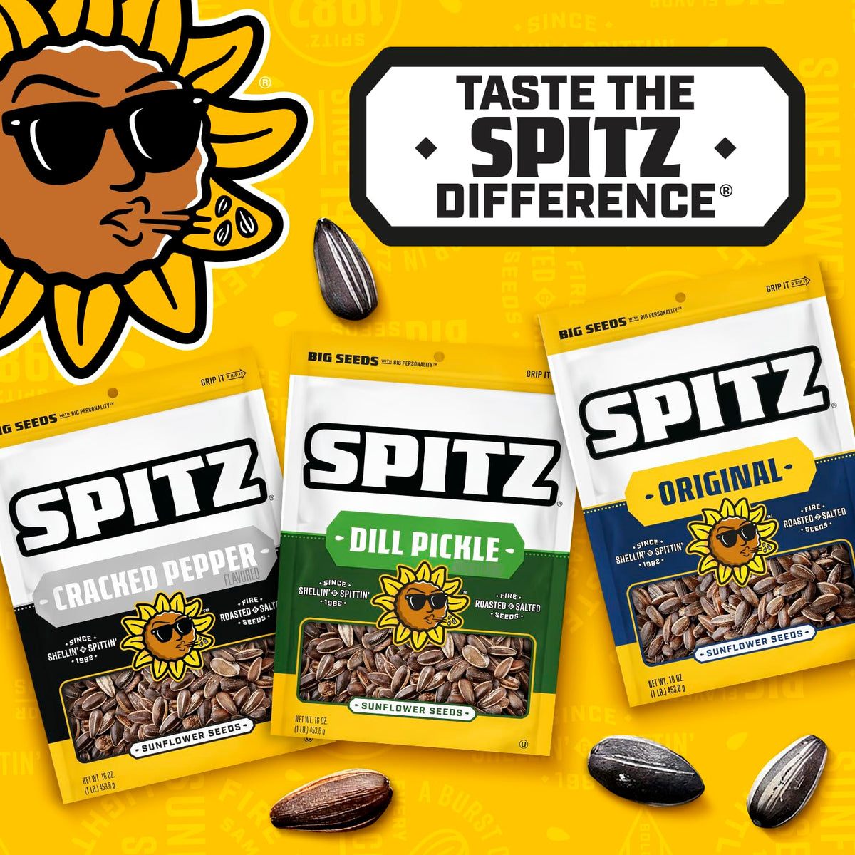 Spitz Dill Pickle sunflower seeds serving ready, perfect for on-the-go cravings.