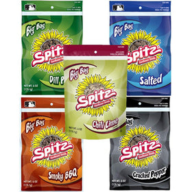 Spitz Salted Sunflower Seeds 6oz bag for quick savory snacking.