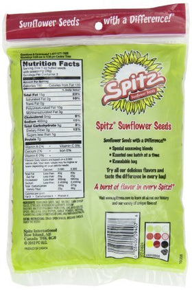 Spitz Sunflower Seeds Variety Pack display showing five flavors.