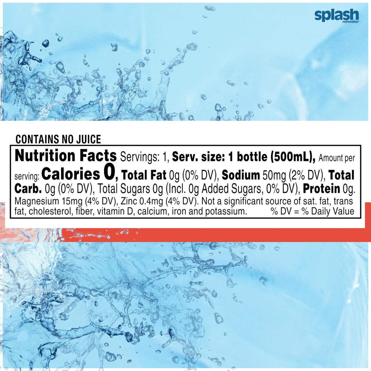 SPLASH REFRESHER Mandarin Orange pack designed for easy daily hydration