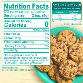 SPLENDA Allulose coffee spoon highlights zero calorie sweetness for beverages.