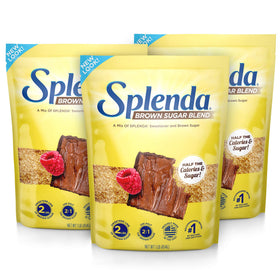 Splenda Brown Sugar Blend in a resealable bag for easy baking and portion control.