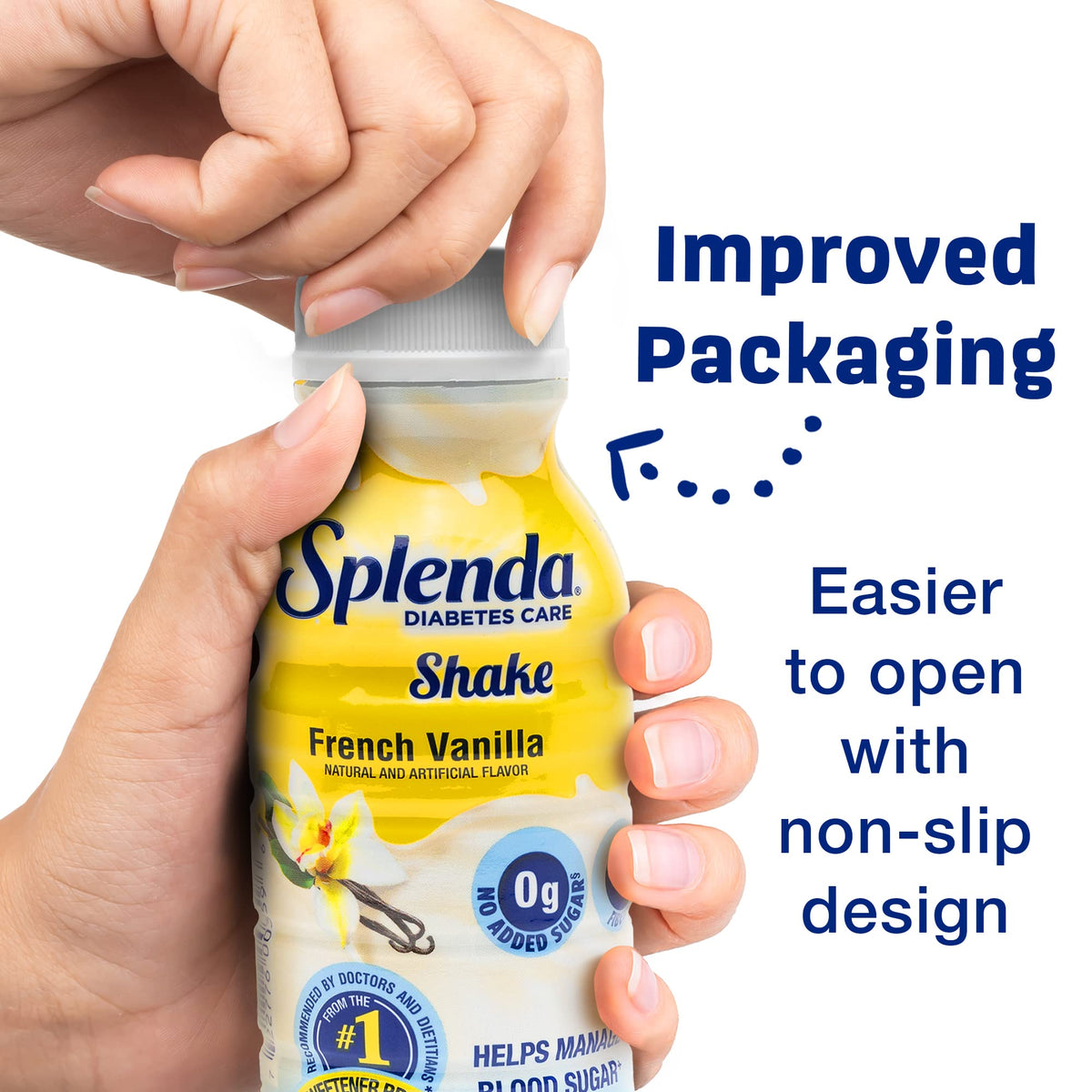 SPLENDA Diabetes Care Shakes nutrition label shows 16g protein per serving