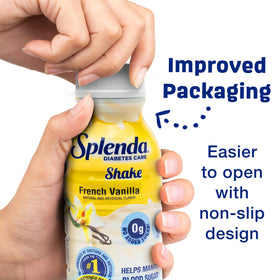 SPLENDA Diabetes Care Shakes nutrition label shows 16g protein per serving