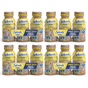 SPLENDA Diabetes Nutrition Shake Café Latte packaging, convenient 24-pack for on the go.