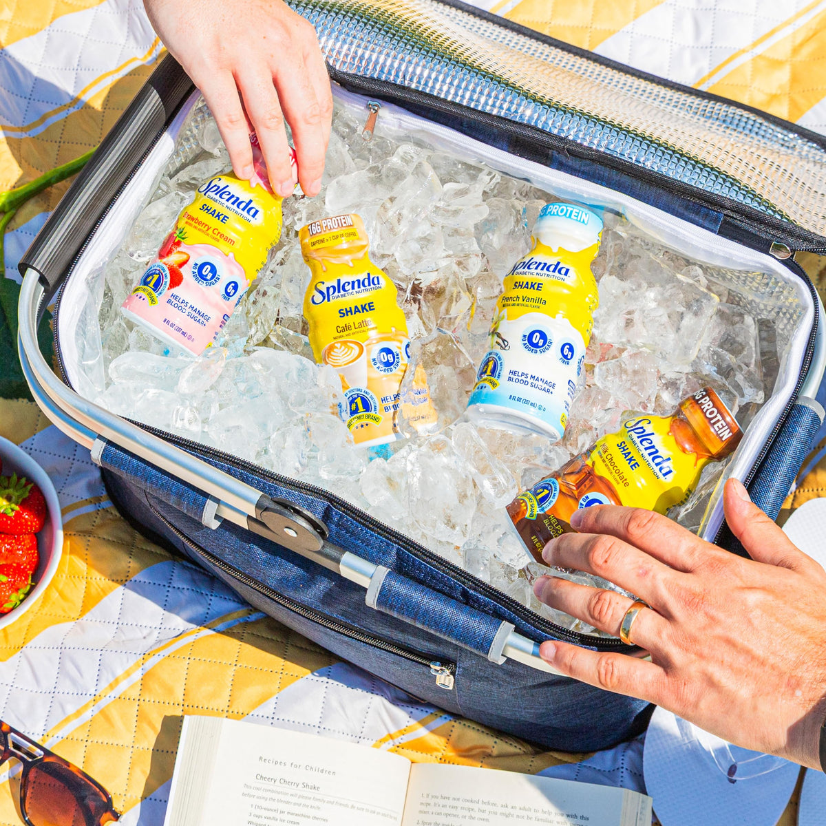 SPLENDA Diabetes Nutrition Shakes 12-pack front showcases a convenient multi-pack option