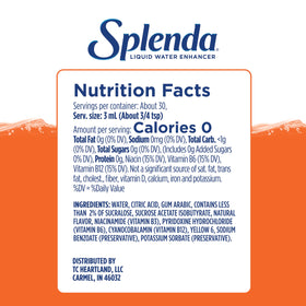 On the go SPLENDA water enhancer with flip-top pour