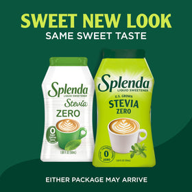 SPLENDA packaging front highlights keto-friendly, sugar-free taste for everyday use.