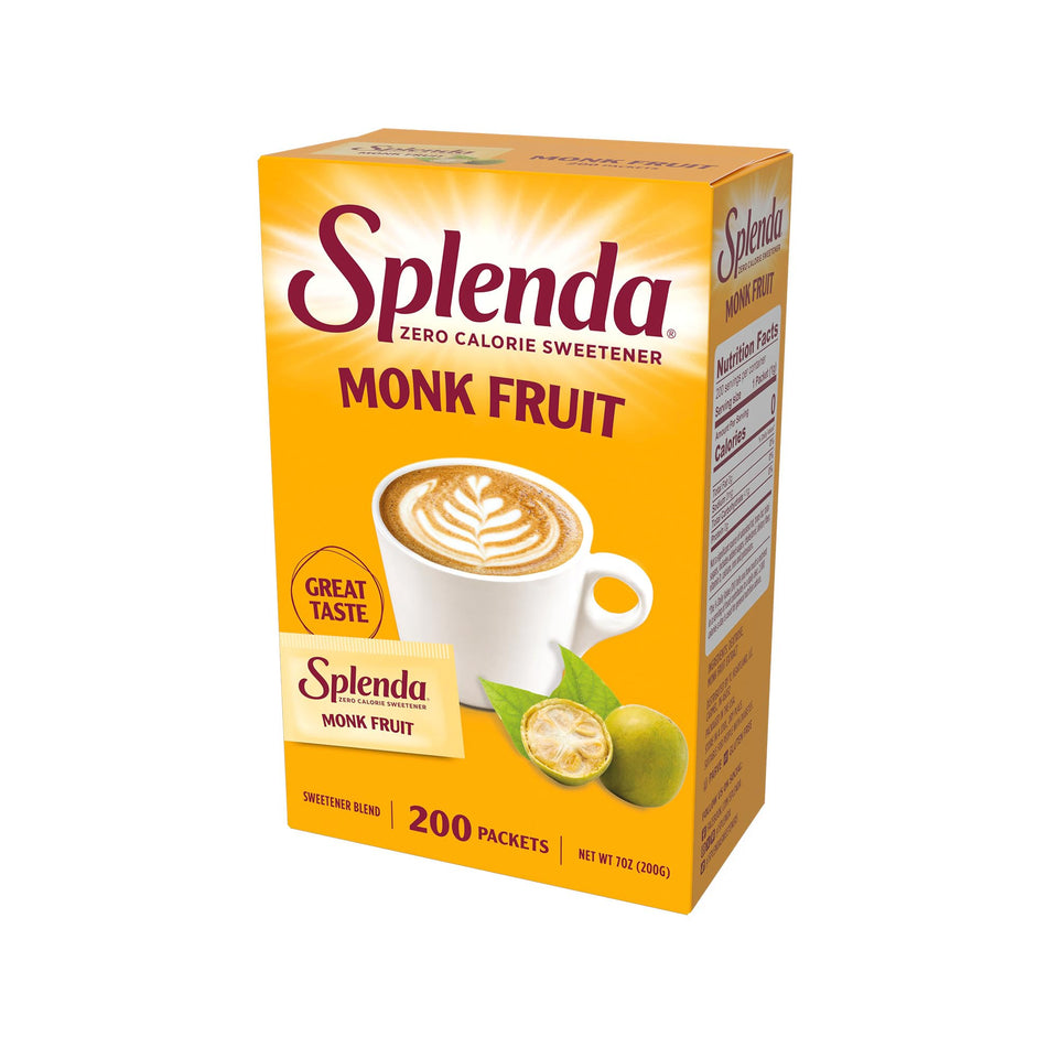 SPLENDA Monk Fruit bottle pour highlights keto-friendly sweetness