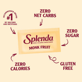 SPLENDA Monk Fruit measuring spoon shows precise sweetness