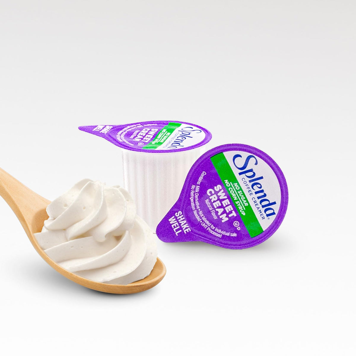 Morning coffee with SPLENDA Sweet Cream in a ready-to-use cup
