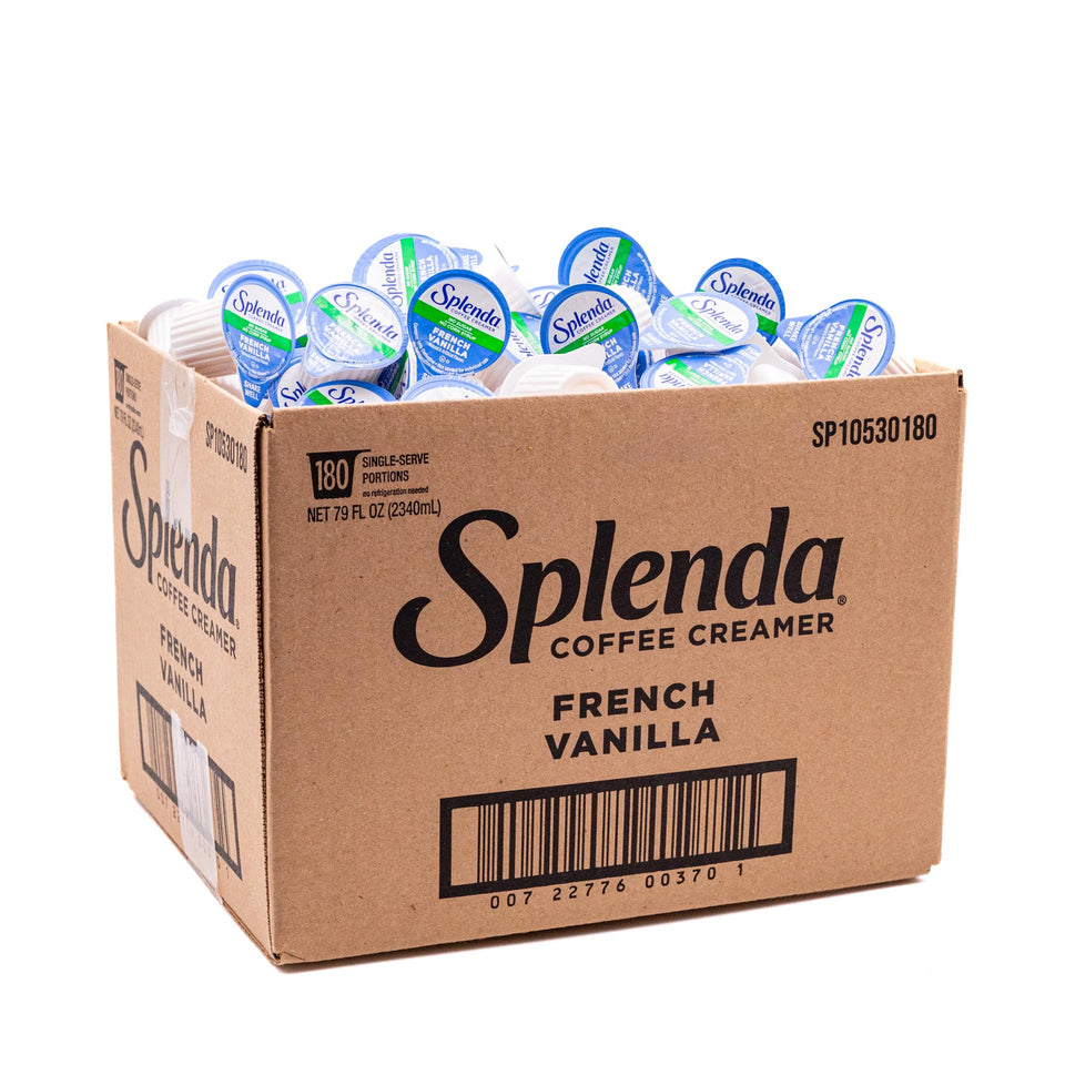 SPLENDA single-serve coffee creamer cups provide sugar-free creaminess for daily coffee.
