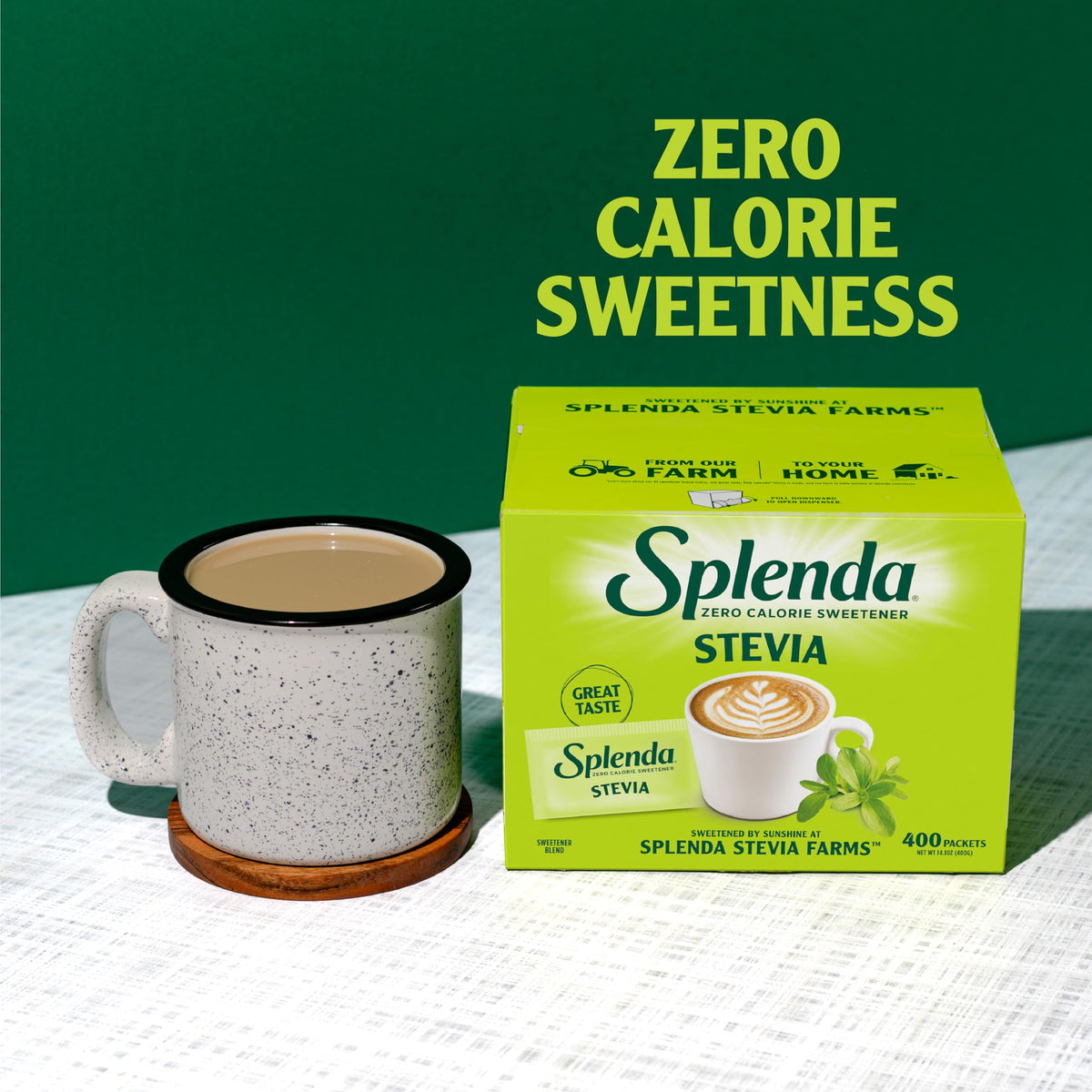 SPLENDA Stevia farm leaves sun-kissed from US grown ingredients