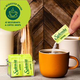 SPLENDA Stevia granulated powder for zero calorie substitutions.