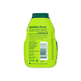 SPLENDA Stevia Liquid Drops label closeup highlights zero calorie formula